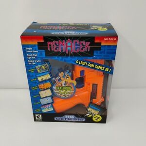 Sega Genesis Menacer Orange Light Gun Games Radica 2005 Plugs Into TV Sealed
